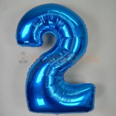 Шар (40''/102 см) Цифра, 2, Синий